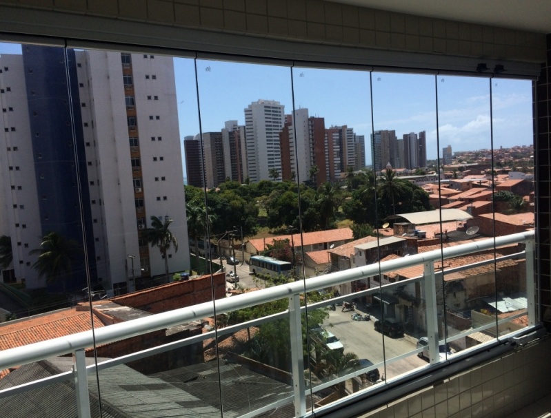 Cortinas de Vidro Deslizante Painel Fortaleza - Cortina de Vidro Temperado Deslizante