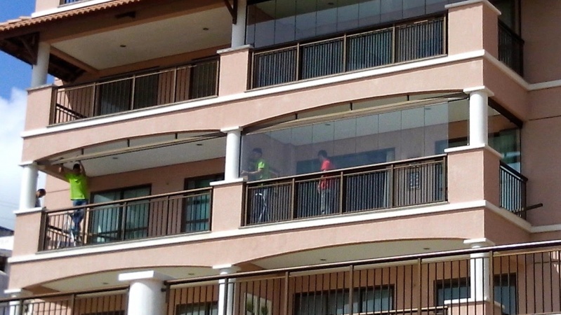 Cortinas de Vidro em Varanda Caucaia - Cortina de Vidro Acústica